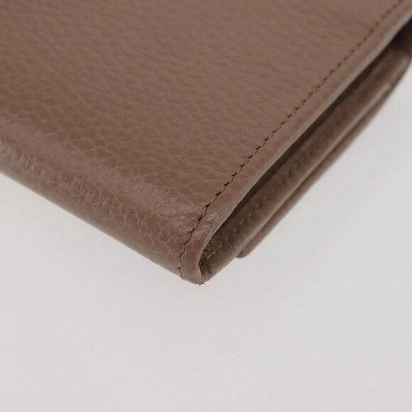 GUCCI GG Marmont Long Wallet Leather Light Brown 456116 Auth 142697 - Picture 4 of 16